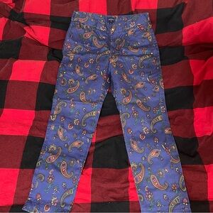 Noah blue paisley pant